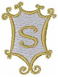quick stitch monogram machine embroidery pattern - Mirror Monogram S for reusable tote bags