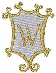 monogram quick stitch machine embroidery - Mirror Monogram W for decorative pillow covers
