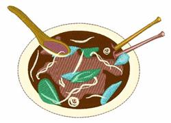 soup detailed machine digital embroidery - Miso Soup perfect for Nautical Decor