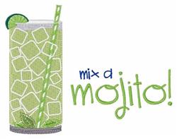 Playful mojito with vibrant green drink and ice cubes, garnished with a lime slice, perfect for summer.