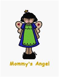 Mommys Angel - 5x7 angel detailed machine embroidery design for Baby Blankets