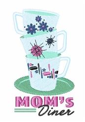 Moms Diner - 5x7 diner detailed machine embroidery design perfect for kitchen aprons