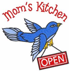 bird detailed machine embroidery - Moms Kitchen perfect for decorative pillow covers
