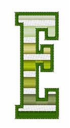 beginner-friendly font machine embroidery pattern - Mono Chromatic Font E for cute baby onesies