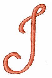 curl quick stitch machine embroidery - Monogram Curl J for decorative pillow covers
