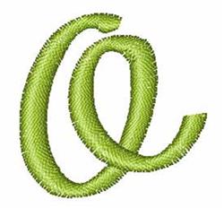quick stitch curl machine embroidery pattern - Monogram Curl o for cute baby onesies