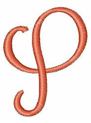 curl quick stitch machine embroidery - Monogram Curl P for patchwork quilt blocks