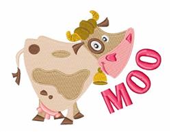 detailed moo machine embroidery pattern - Moo Moo perfect for kitchen tea towels