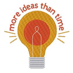 More Ideas Bulb - 4x4 bulb beginner-friendly embroidery design for kitchen tea towels