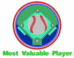Most Valuable Player - 5x7 player detailed embroidery design for reusable tote bags