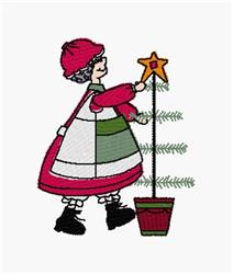 Mrs Claus - 4x4 Santa Claus detailed embroidery design for Christmas Ornaments