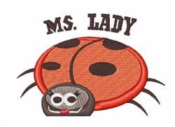 beginner-friendly lady machine embroidery pattern - Ms Lady for decorative wall hangings