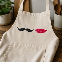 lip quick stitch machine embroidery - Mustache & Lips perfect for kitchen aprons