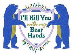 detailed bear machine embroidery pattern - My Bear Hands perfect for kitchen tea towels