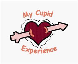 detailed valentine heart machine embroidery pattern - My Cupid Experience for reusable tote bags