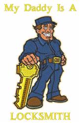 detailed daddy machine digital embroidery pattern - My Daddy perfect for Work Gear