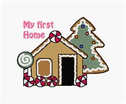 detailed christmas gingerbread man machine embroidery pattern - My First Home for decorative pillow covers