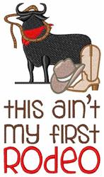 My First Rodeo - 5x7 rodeo detailed machine embroidery design for reusable tote bags
