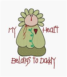 heart detailed machine embroidery - My Heart perfect for decorative wall hangings