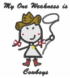 My One Weakness - 5x7 weakne detailed machine embroidery design for cute baby onesies