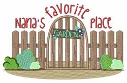 gate detailed machine embroidery - Nanas Gate perfect for decorative pillow covers