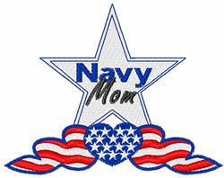 heart detailed machine digital embroidery - Navy Mom perfect for patchwork quilt blocks