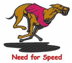 Need For Speed - 5x7 puppy dog detailed machine embroidery design for Race Apparel