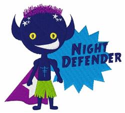 Night Defender - 5x7 star detailed machine embroidery design for Kids Capes