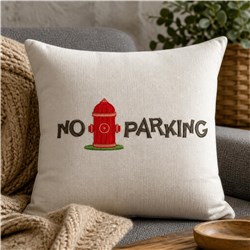 beginner-friendly parking machine embroidery pattern - No Parking for reusable tote bags
