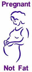 Not Fat - 5x7 fat beginner-friendly machine embroidery design for Maternity Shirts