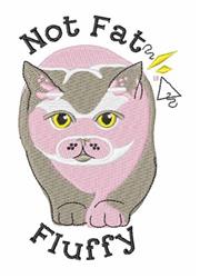 Not Fat Fluffy - 5x7 kitten detailed machine embroidery design for kitchen tea towels