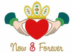 detailed heart machine embroidery pattern - Now & Forever for reusable tote bags