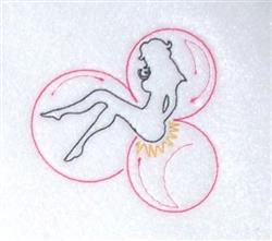 Nude In Bubbles - 4x4 bubble beginner-friendly embroidery design for reusable tote bags