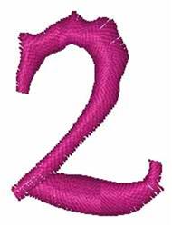 quick stitch numeral machine embroidery pattern - Numeral 2 for decorative pillow covers