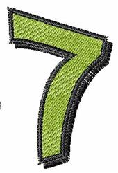 quick stitch numeral machine embroidery pattern - Numeral 7 for reusable tote bags