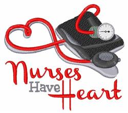 detailed heart machine embroidery pattern - Nurses Have Heart perfect for Lunch Boxes