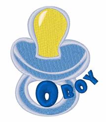 pacifier detailed machine digital embroidery - O Boy Pacifier perfect for Diaper Bags