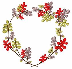 tree detailed machine digital embroidery - Oak Wreath perfect for festive table runners