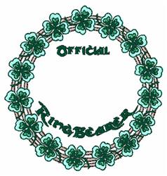 leaf detailed machine embroidery - Official Ringbearer perfect for kitchen tea towels