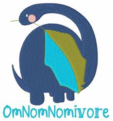 Om Nom Nomivore - 5x7 nomivore detailed machine embroidery design for cute baby onesies