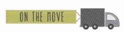 On The Move - 5x7 move beginner-friendly embroidery design for reusable tote bags