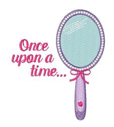 beginner-friendly time machine embroidery pattern - Once Upon A Time for reusable tote bags