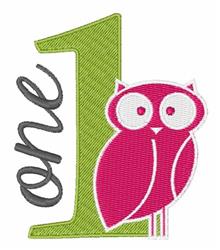detailed owl machine digital embroidery pattern - One Owl perfect for Party Hats