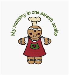 gingerbread man detailed machine embroidery - One Sweet Cookie for kitchen aprons