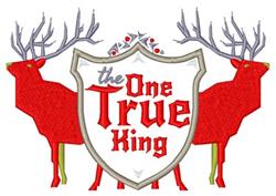 detailed king machine embroidery pattern - One True King perfect for kitchen tea towels