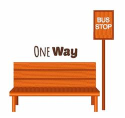 One Way - 5x7 way detailed machine embroidery design perfect for kitchen tea towels