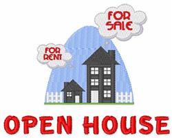 detailed house machine embroidery pattern - Open House perfect for kitchen aprons