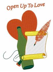 detailed heart machine embroidery pattern - Open Love perfect for Greeting Cards