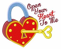 Open Your Heart - 5x7 heart detailed embroidery design for decorative pillow covers