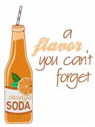 Orange Soda - 5x7 soda detailed machine embroidery design for reusable tote bags